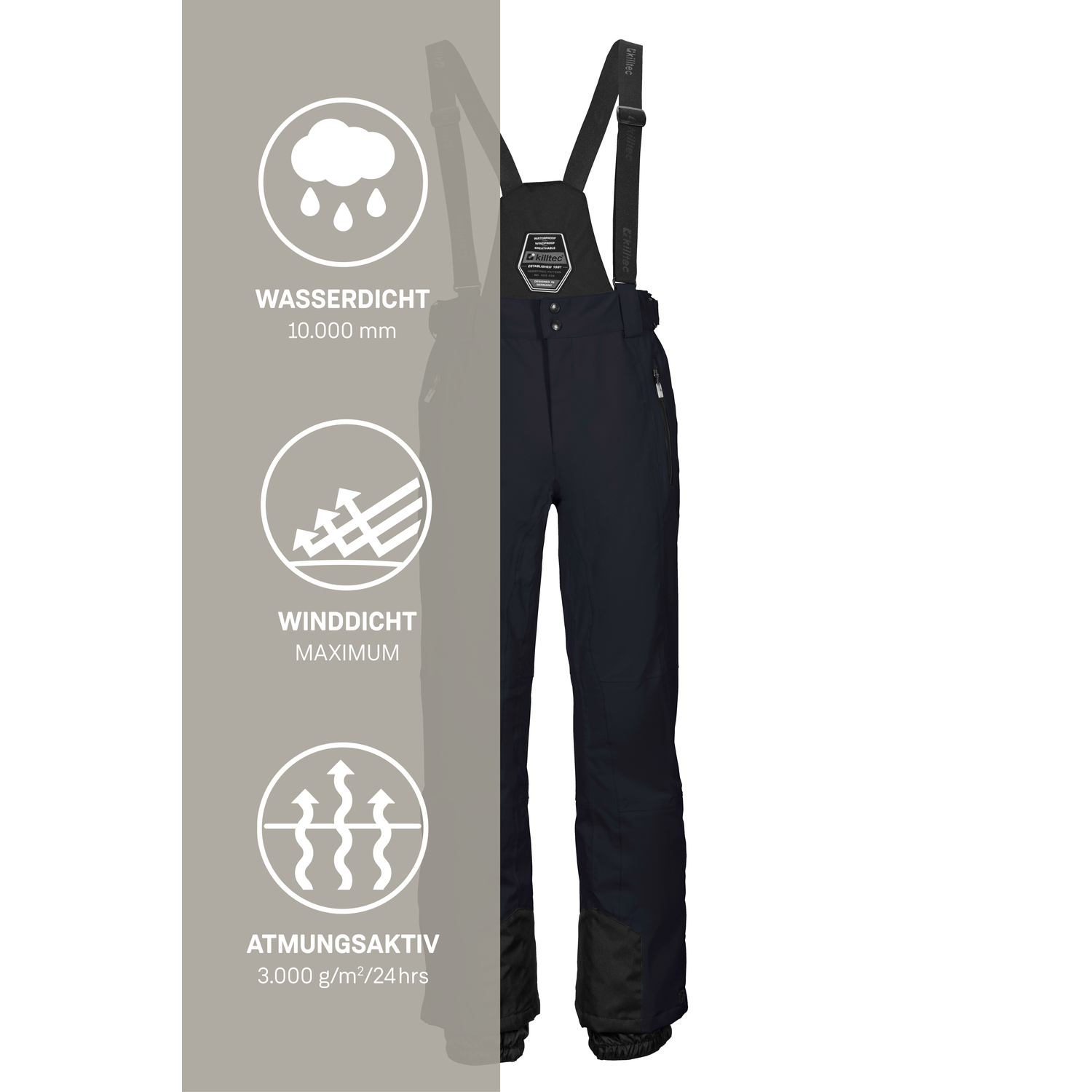 Herren killtec Schiefer Enosh 00269 4XL Latzhose