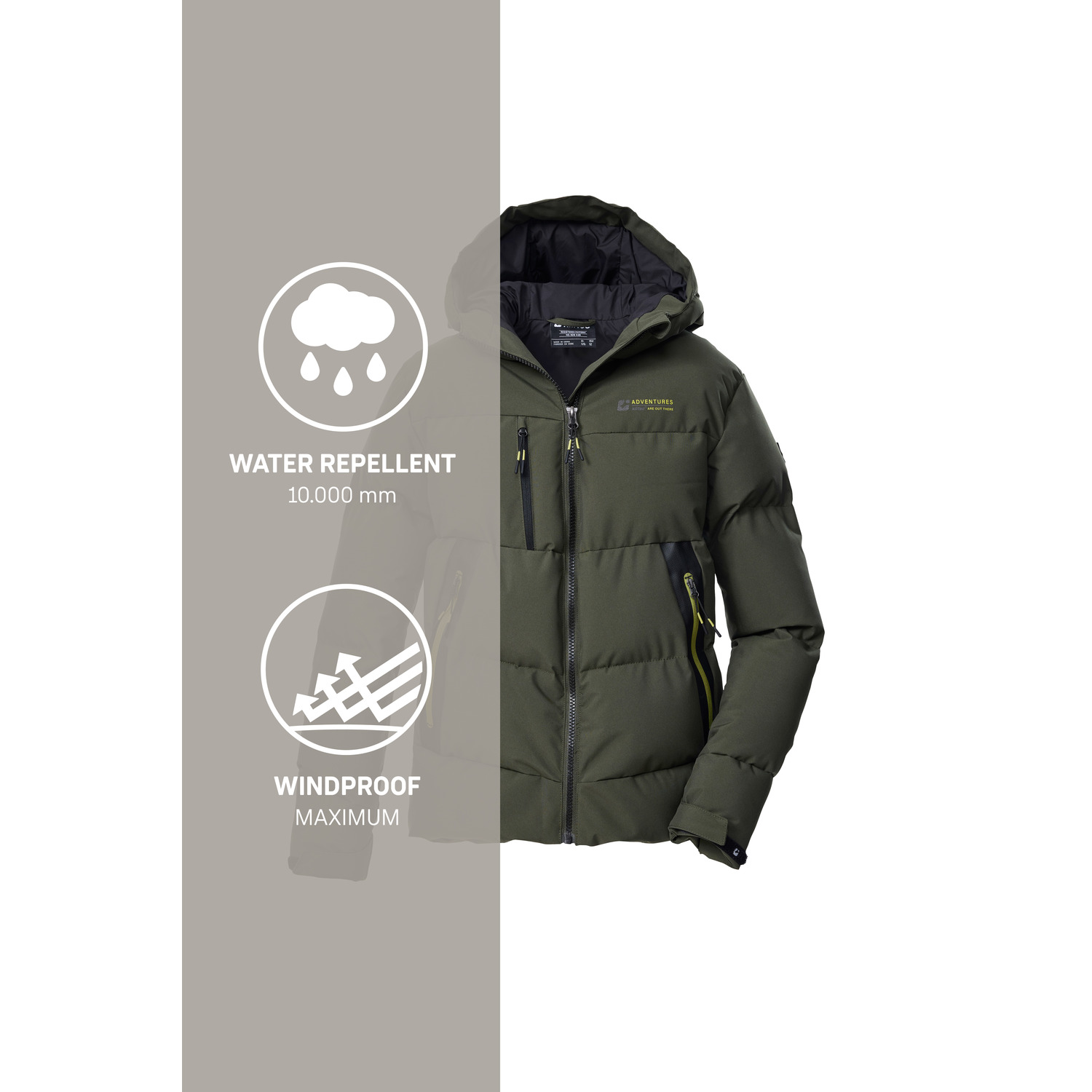 Kinder killtec Dunkeloliv KOW 239 BYS QLTD JCKT Funktionsjacke