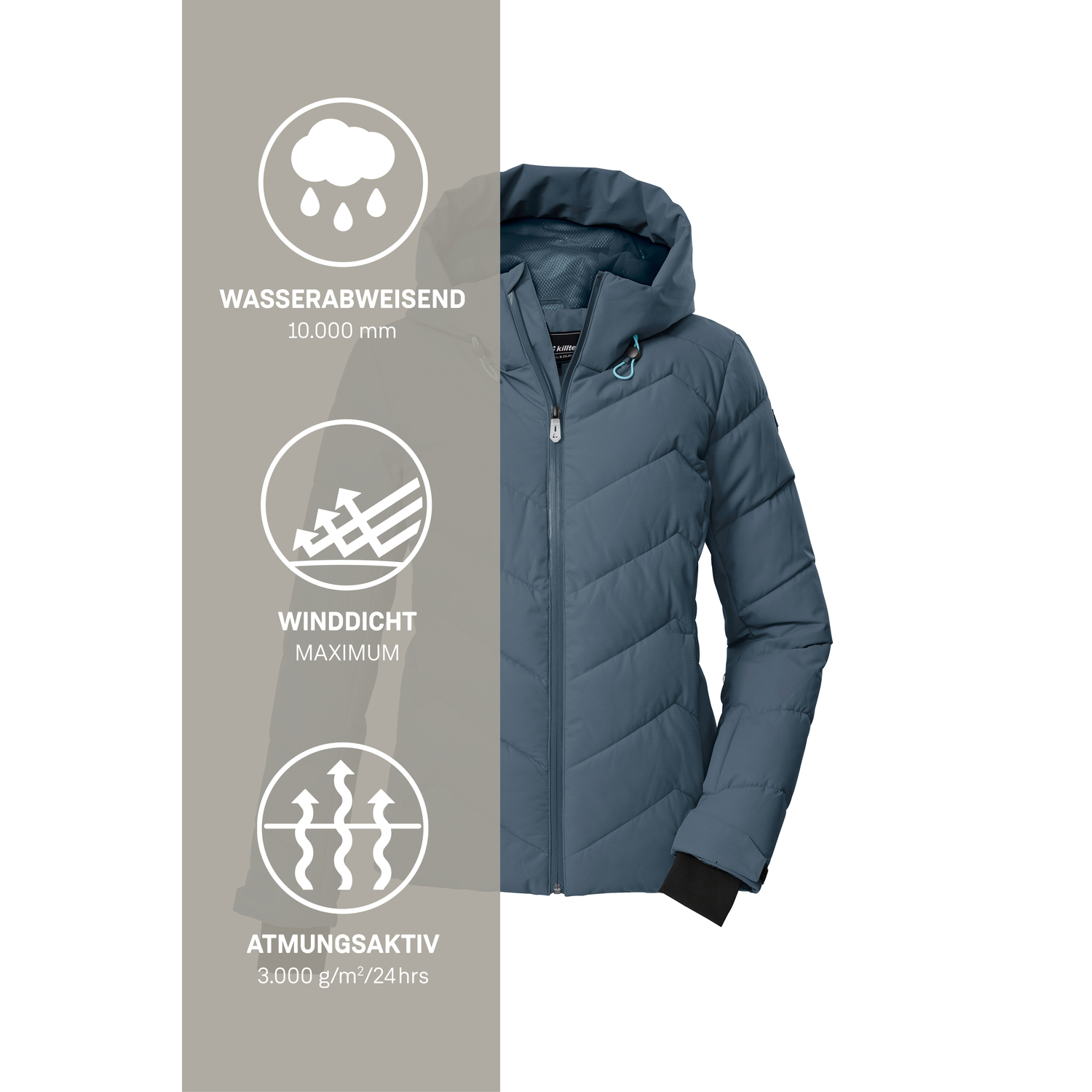 Damen killtec Blau KSW 31 WMN SKI QLTD JCKT 00839 50 Funktionsjacke