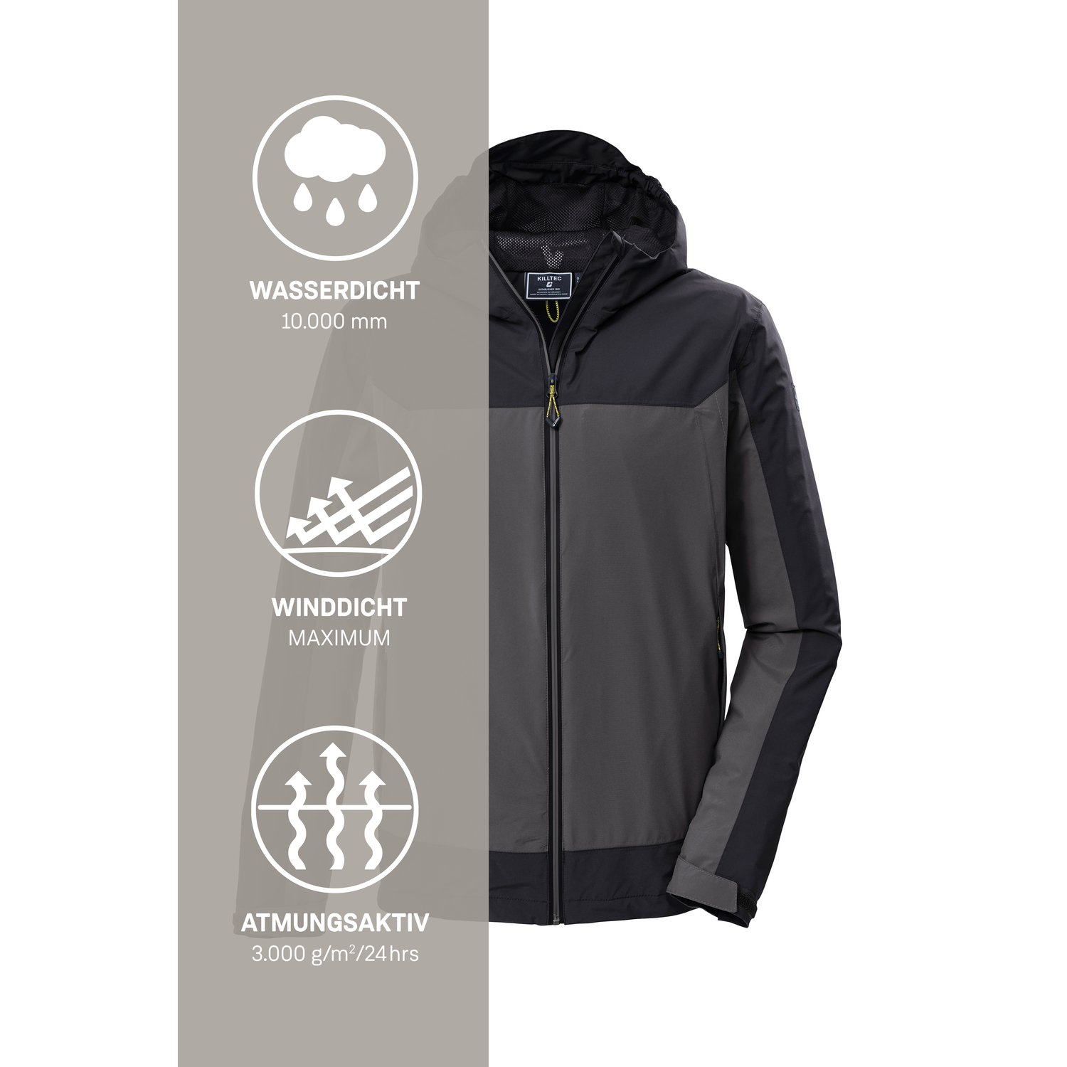Herren killtec Anthrazit KOS 40 MN JCKT Funktionsjacke