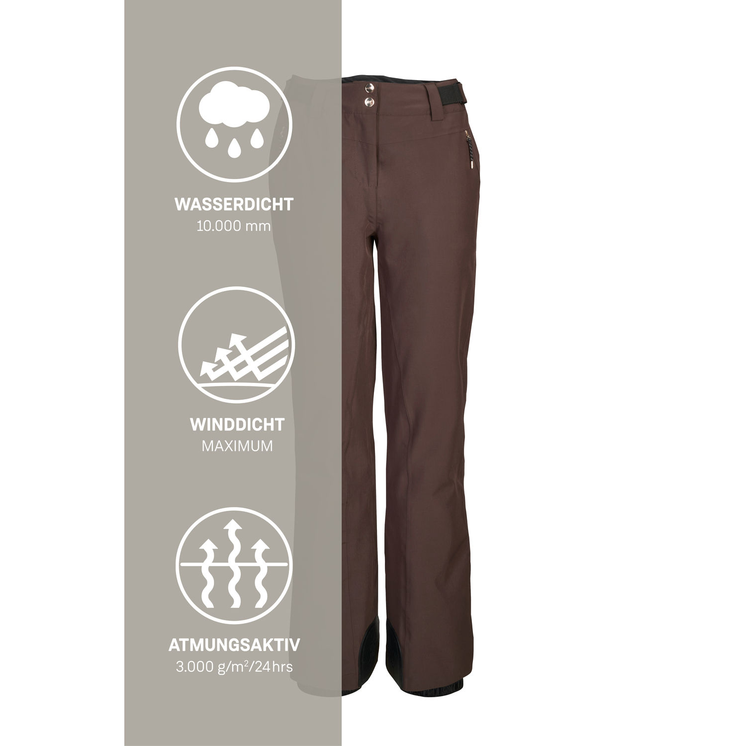 Damen killtec Dunkelbraun KSW 311 WMN SKI PNTS 00315 50 Hose