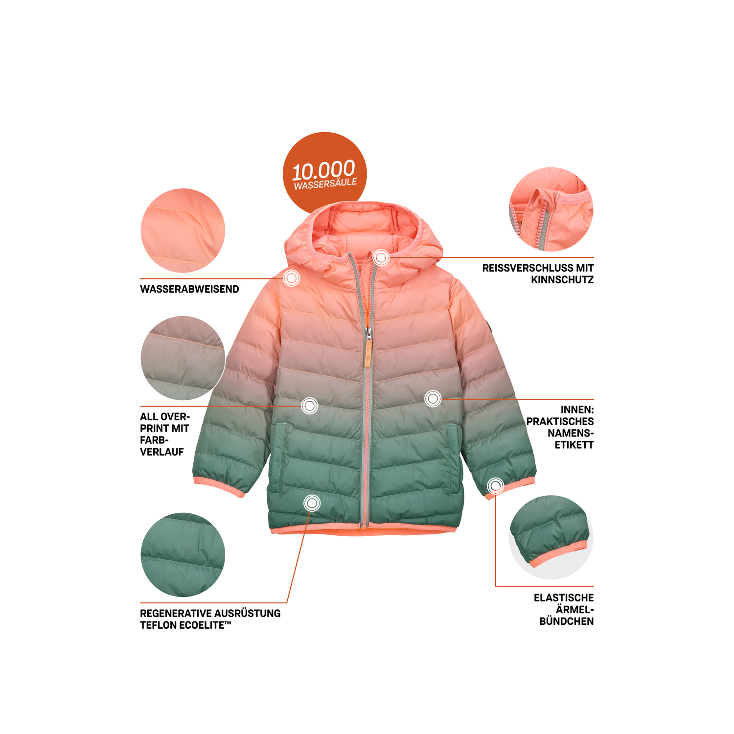 Minis first instinct by killtec Grün FIOS 16 MNS QLTD JCKT 00735 122/8 Funktionsjacke