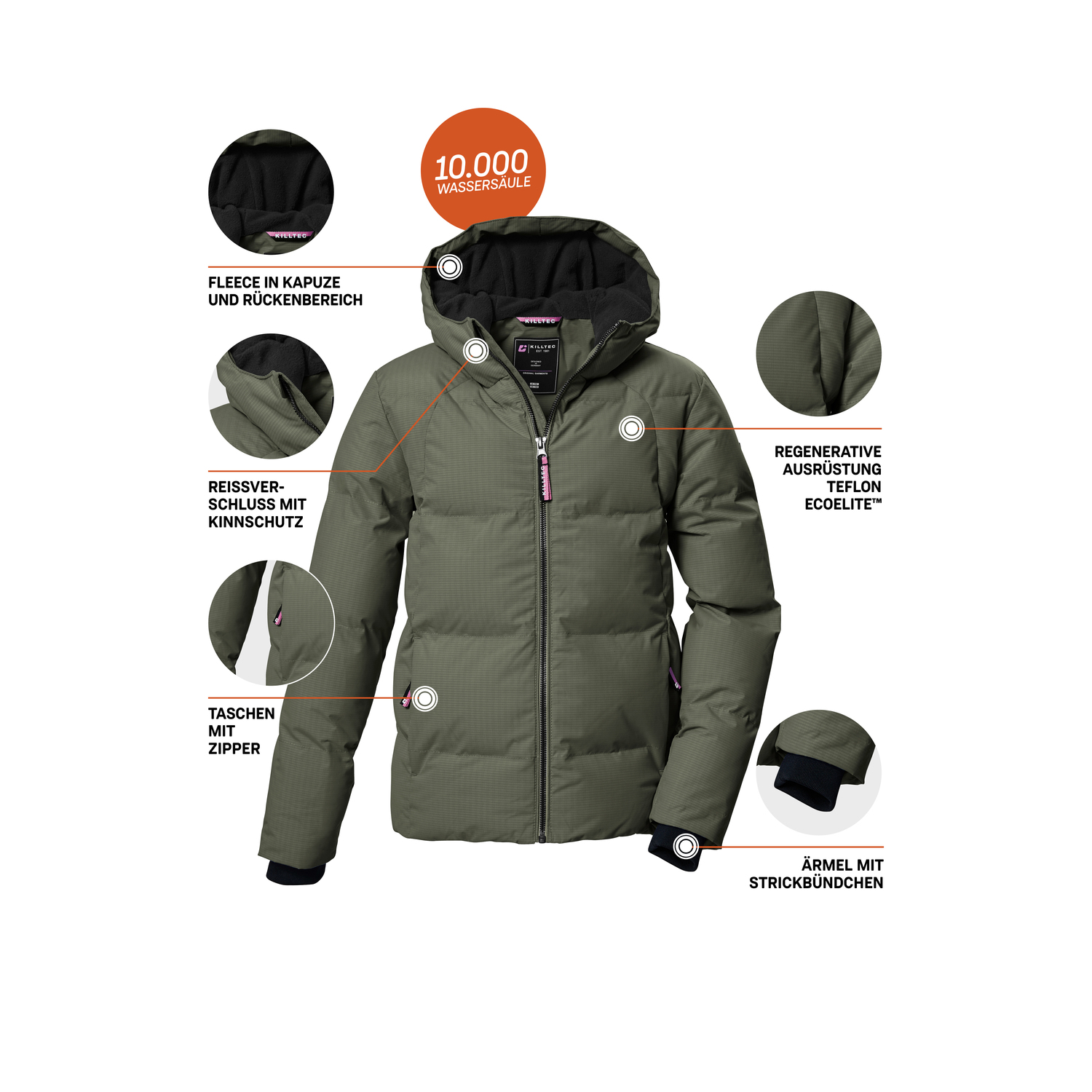 Kinder Mädchen killtec Moos KOW 357 GRLS QLTD JCKT 00712 176 Funktionsjacke