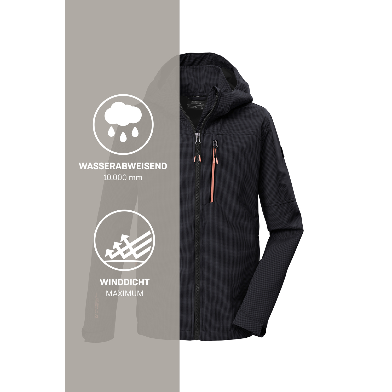 Kinder killtec Schwarz KOS 143 BYS SFTSHLL JCKT Funktionsjacke