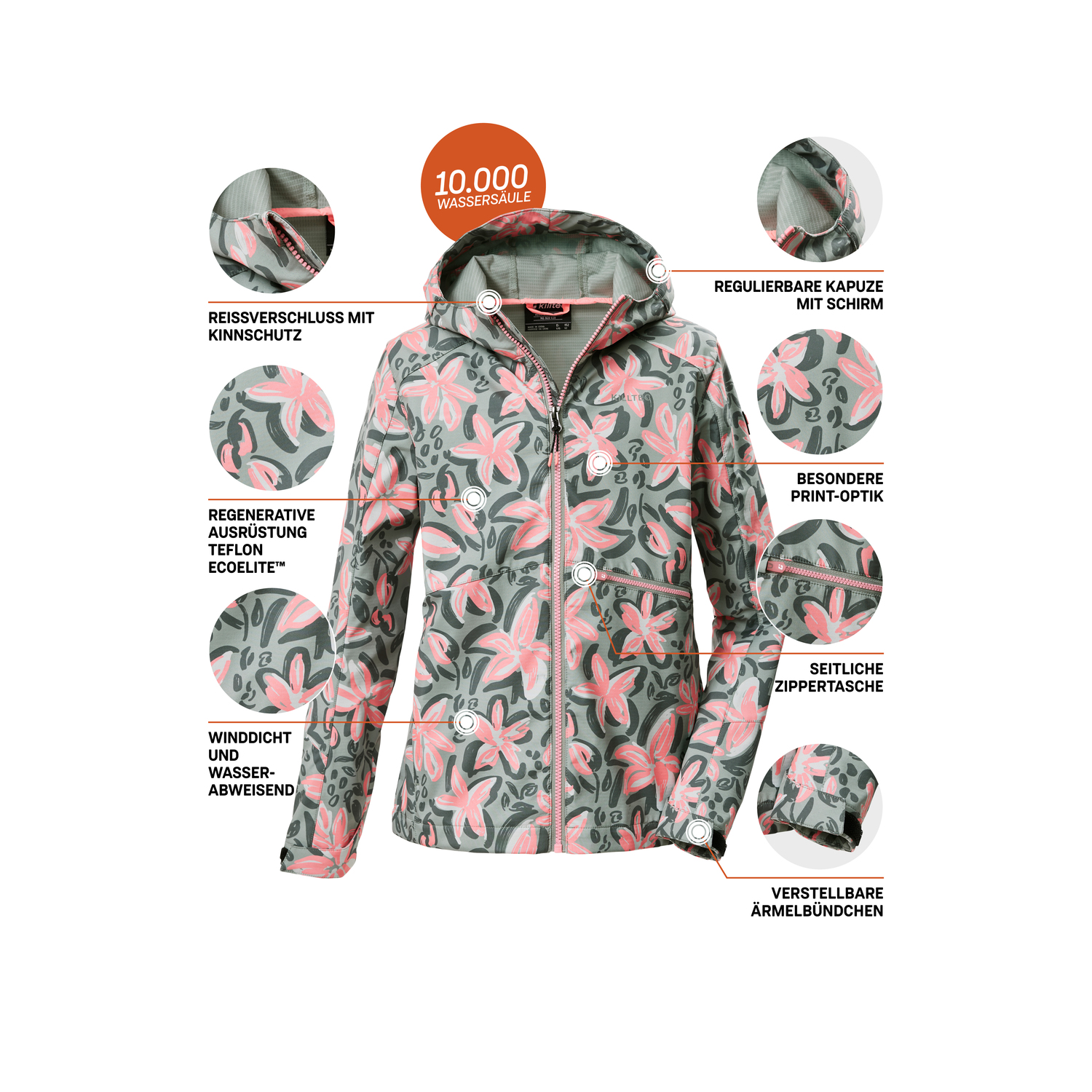 Kinder killtec Grün KOS 154 GRLS SFTSHLL JCKT Funktionsjacke