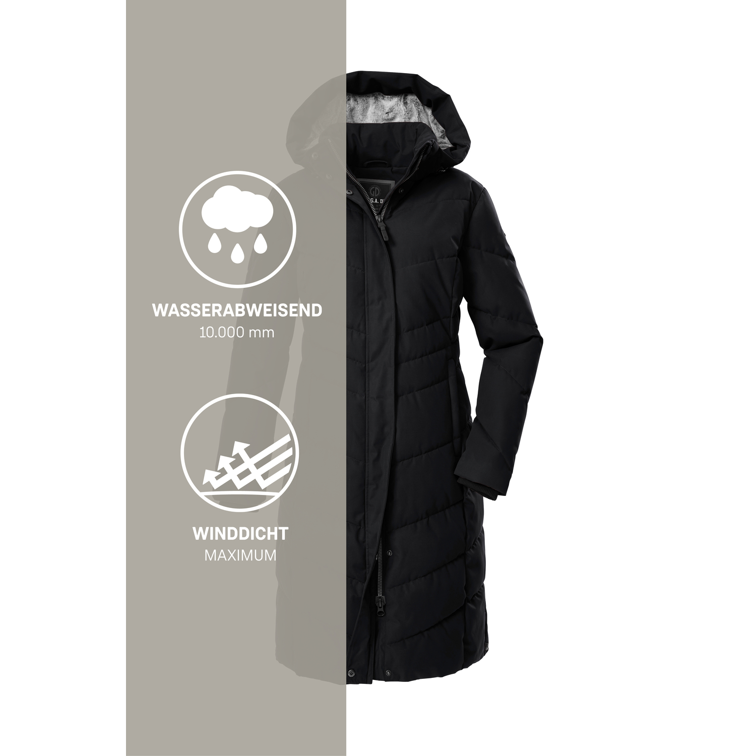 Damen G.I.G.A. DX by killtec Schwarz GW 61 WMN QLTD CT 00200 50 Mantel
