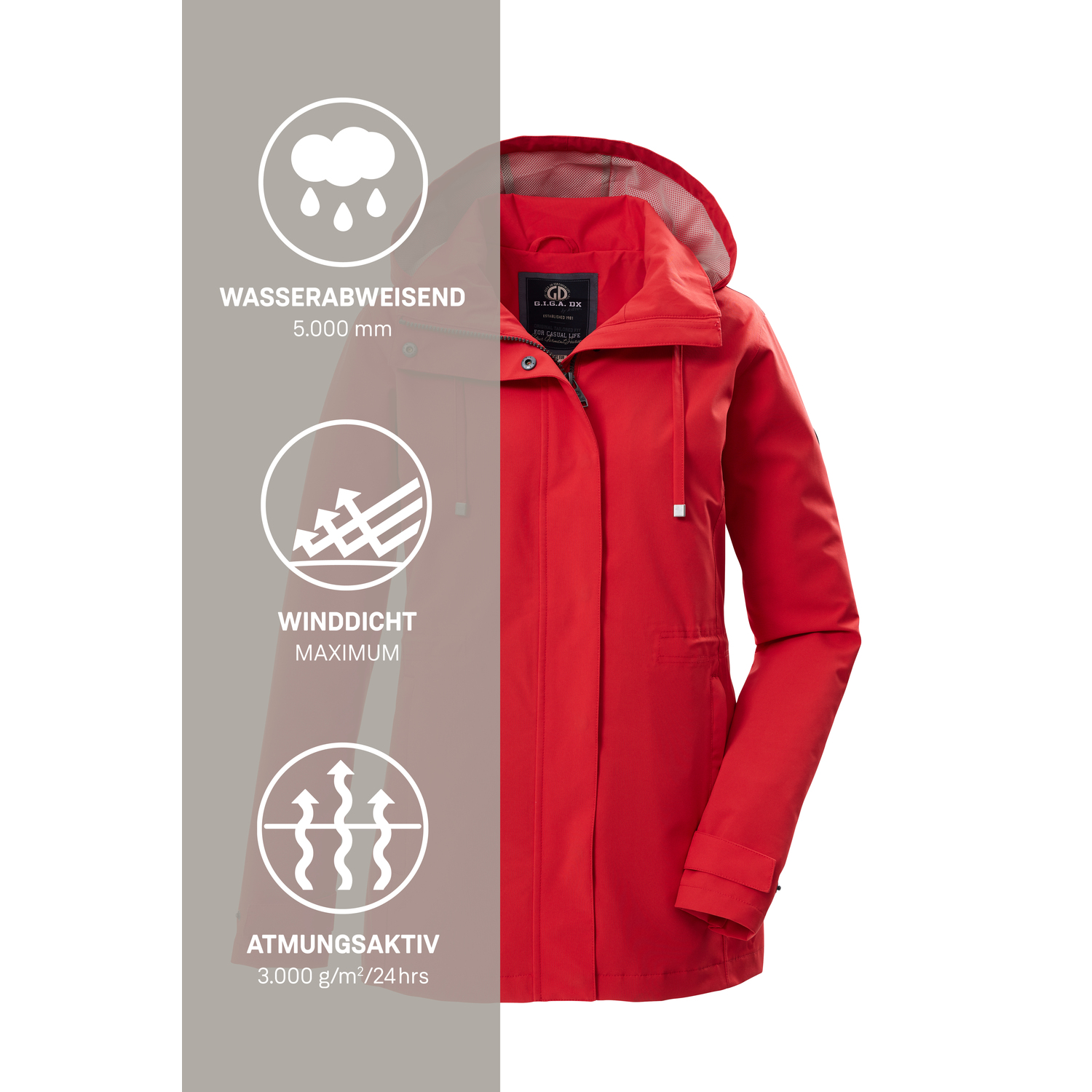 Damen G.I.G.A. DX by killtec Dunkelorange GS 106 WMN JCKT 00466 50 Funktionsjacke