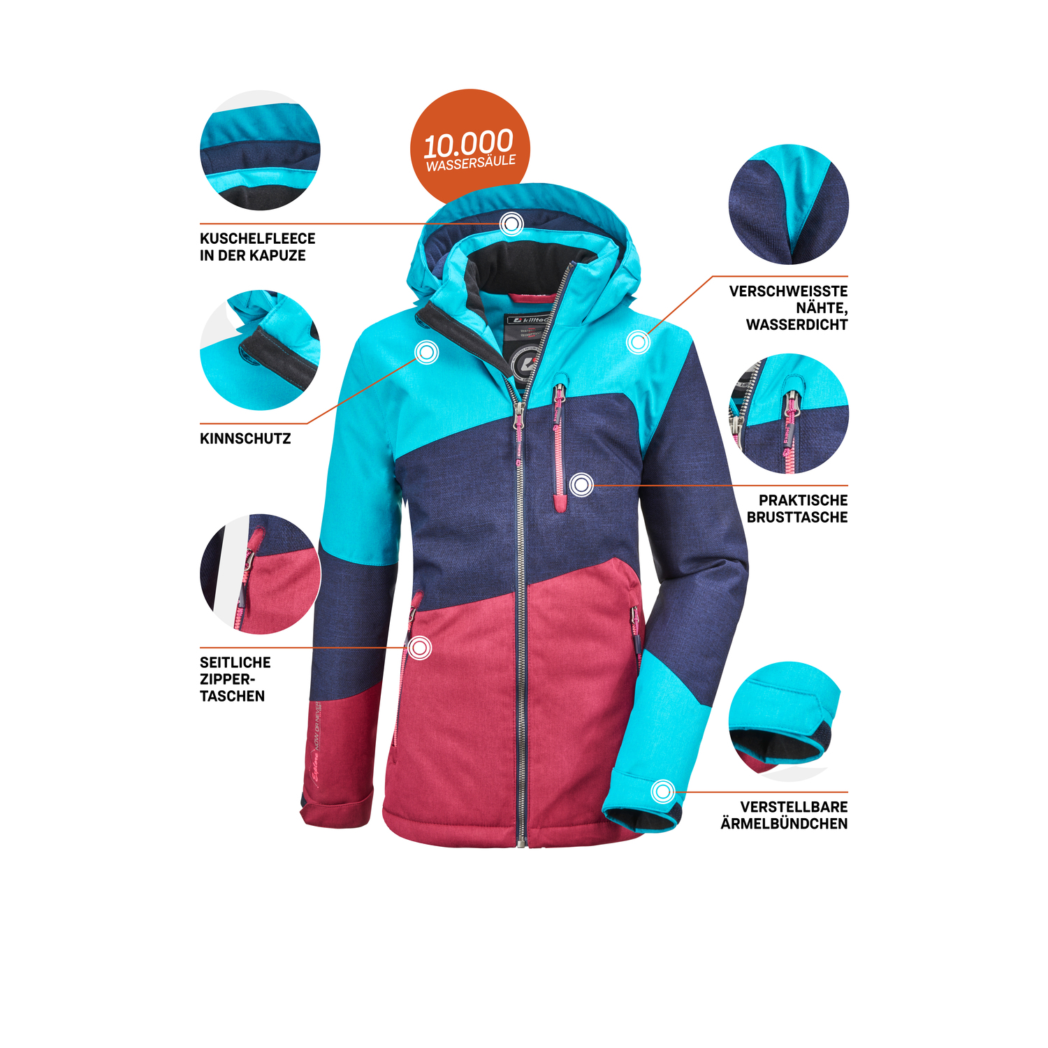Mädchen killtec Azurblau Lynge GRLS JCKT B 00832 164 Funktionsjacke