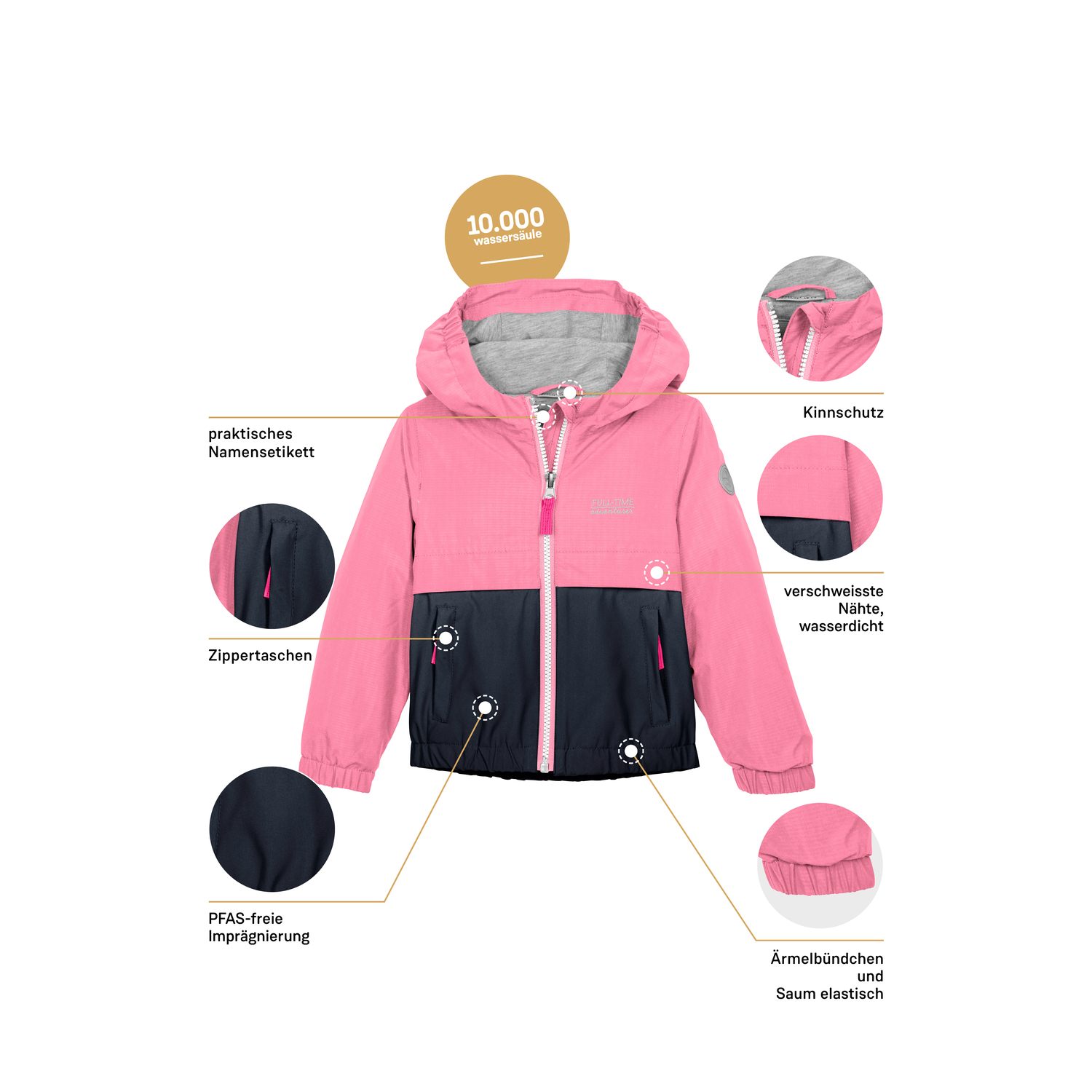 Minis first instinct by killtec Pink FIOS 7 MNS JCKT 00442 122/8 Funktionsjacke
