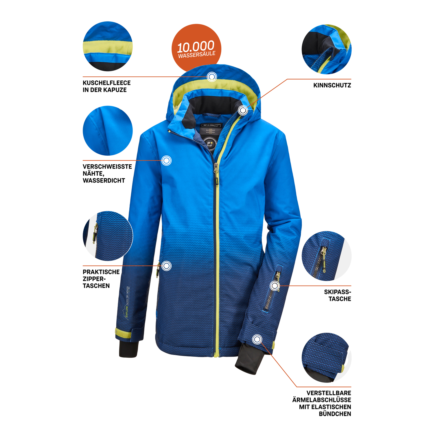 Jungen killtec Royal Blau Lynge BYS JCKT E 00817 164 Funktionsjacke