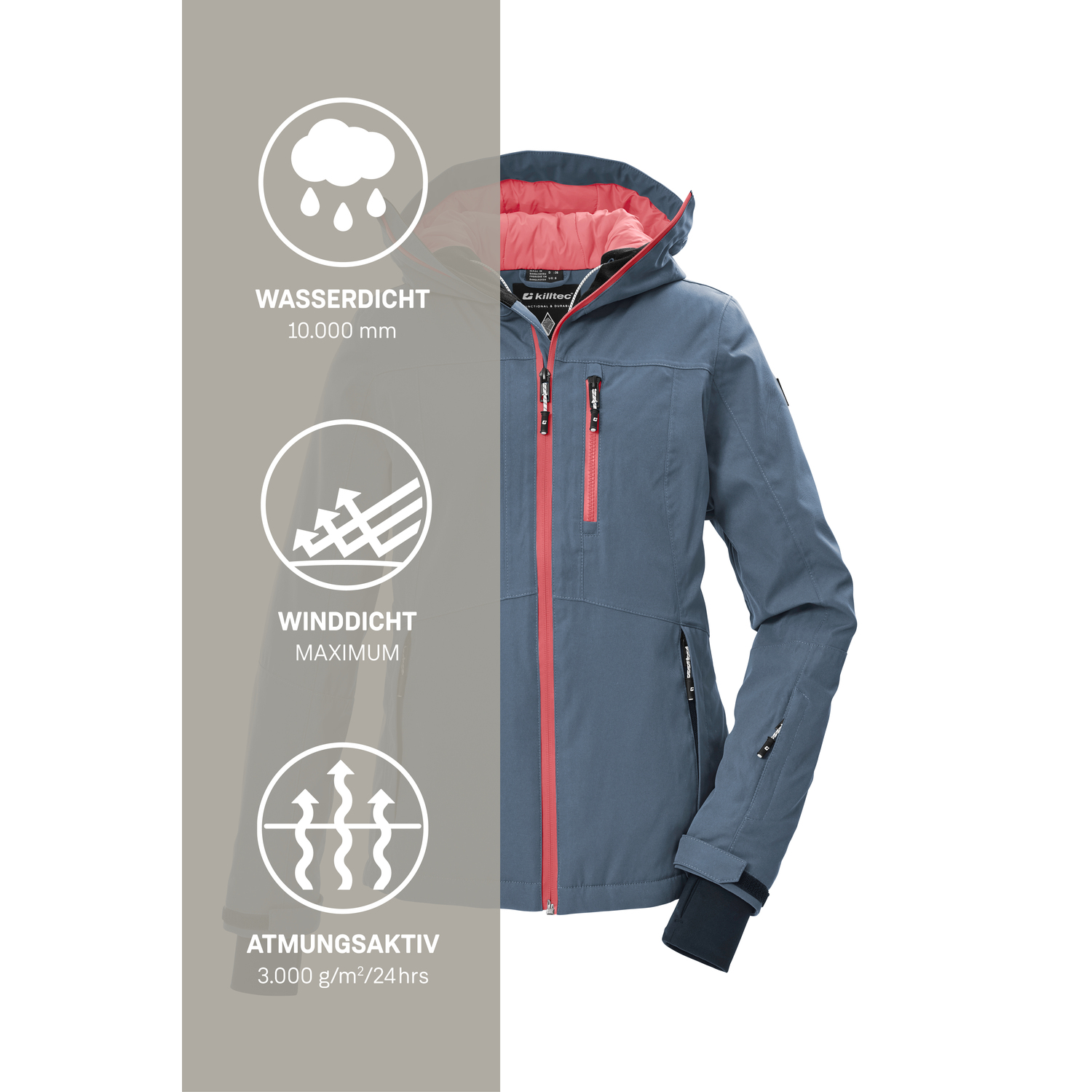 Damen killtec Blau  KSW 276 WMN SKI JCKT