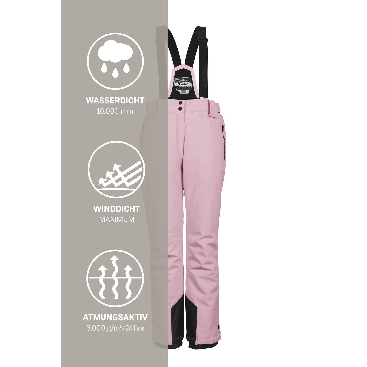Damen killtec Rot KSW 249 WMN SKI PNTS_ERIELLE 00401 50 Latzhose
