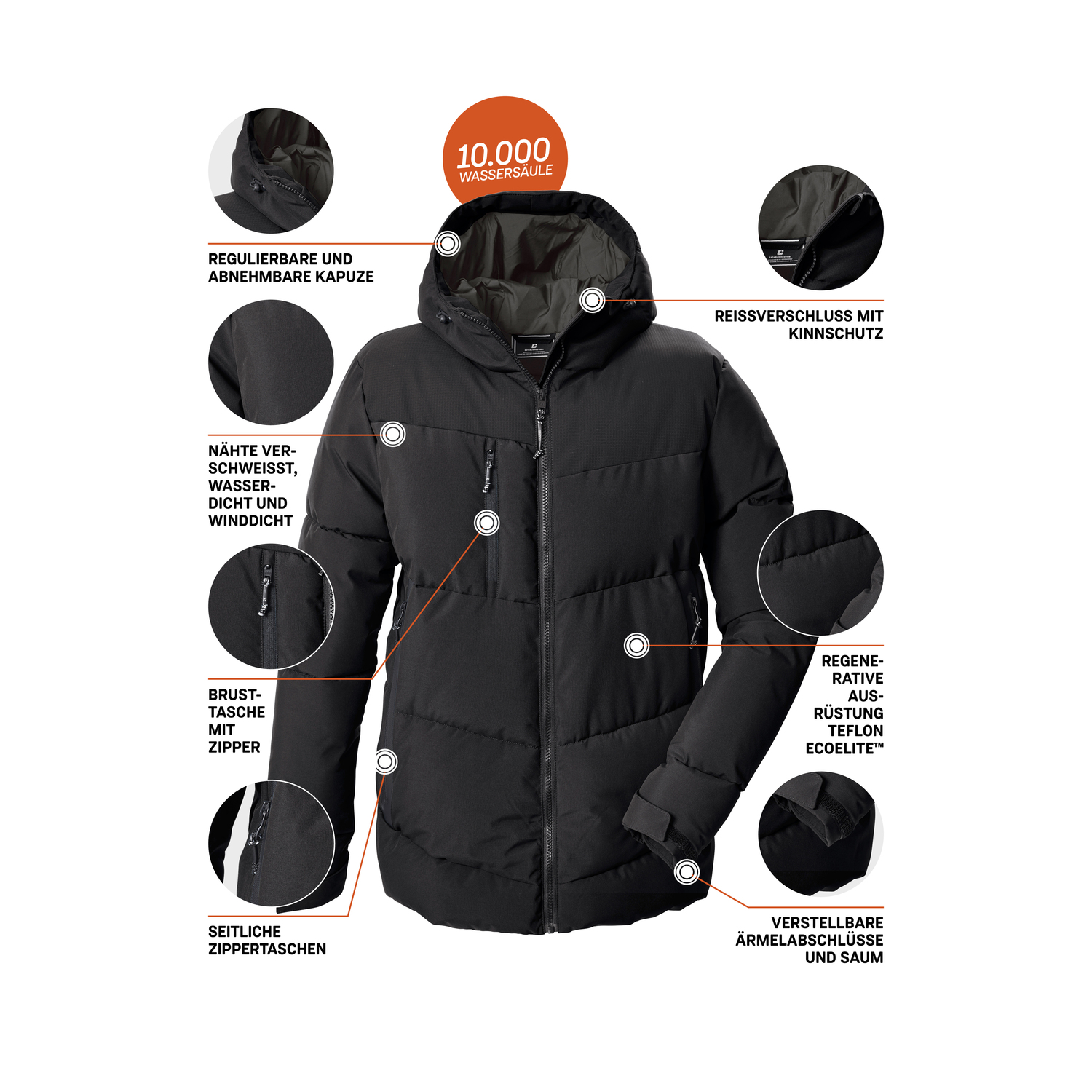 Herren killtec Schwarz