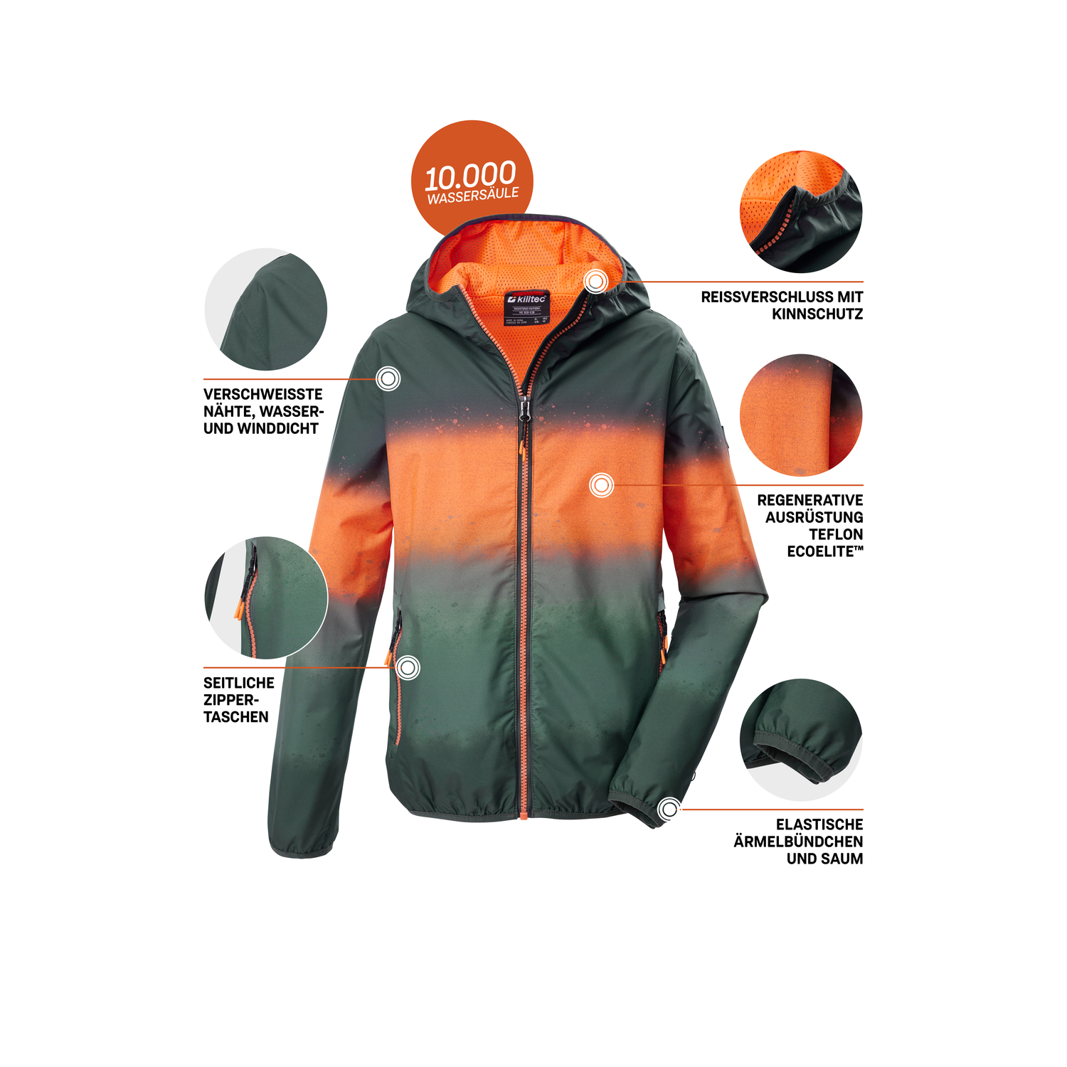 Kinder killtec Grün KOS 144 BYS JCKT 00970 176 Funktionsjacke