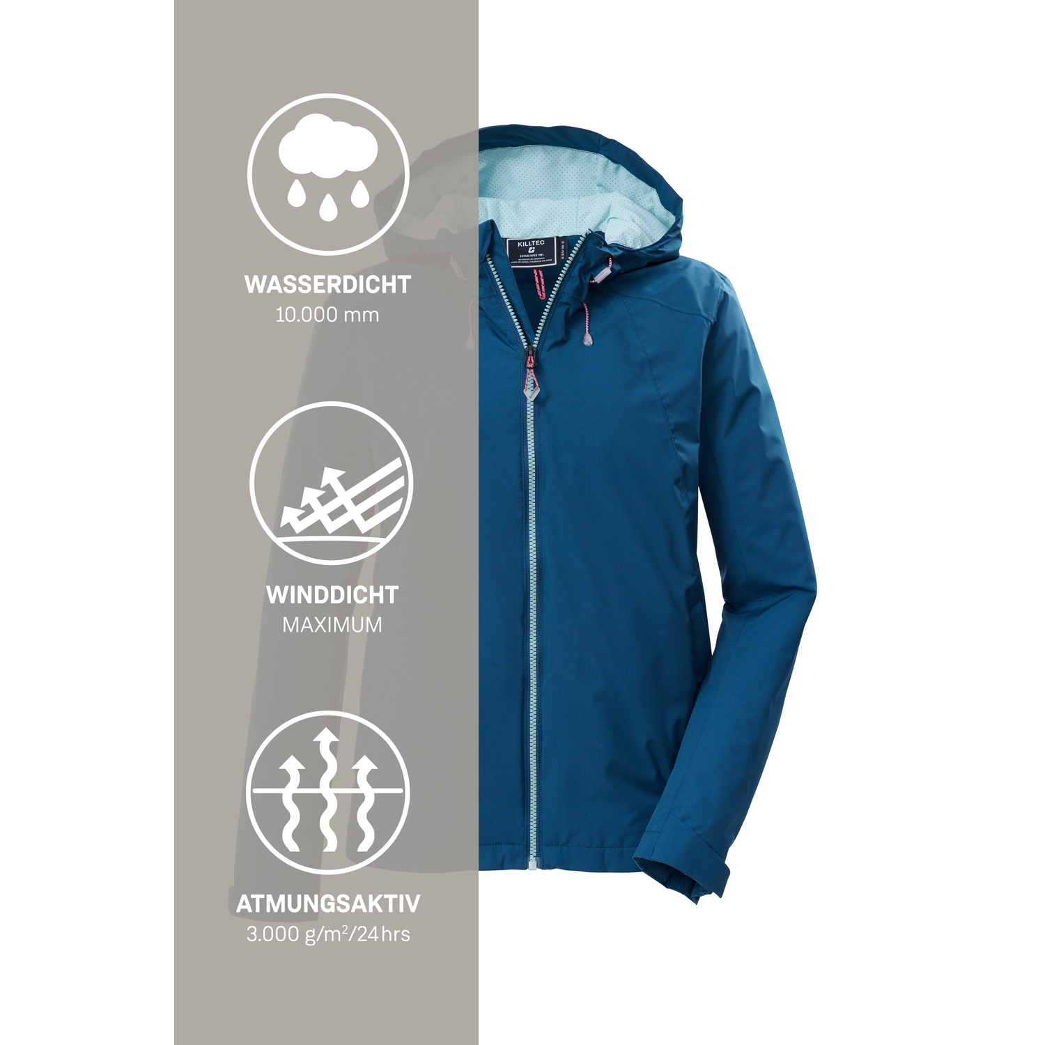 Damen killtec Blau KOS 72 WMN JCKT Funktionsjacke