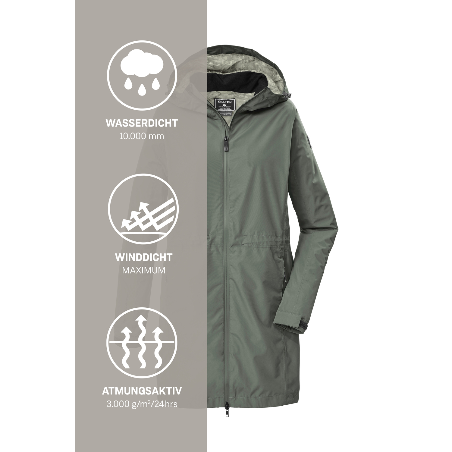 Damen killtec Grün KOS 35 WMN PRK 00734 50 Funktionsjacke