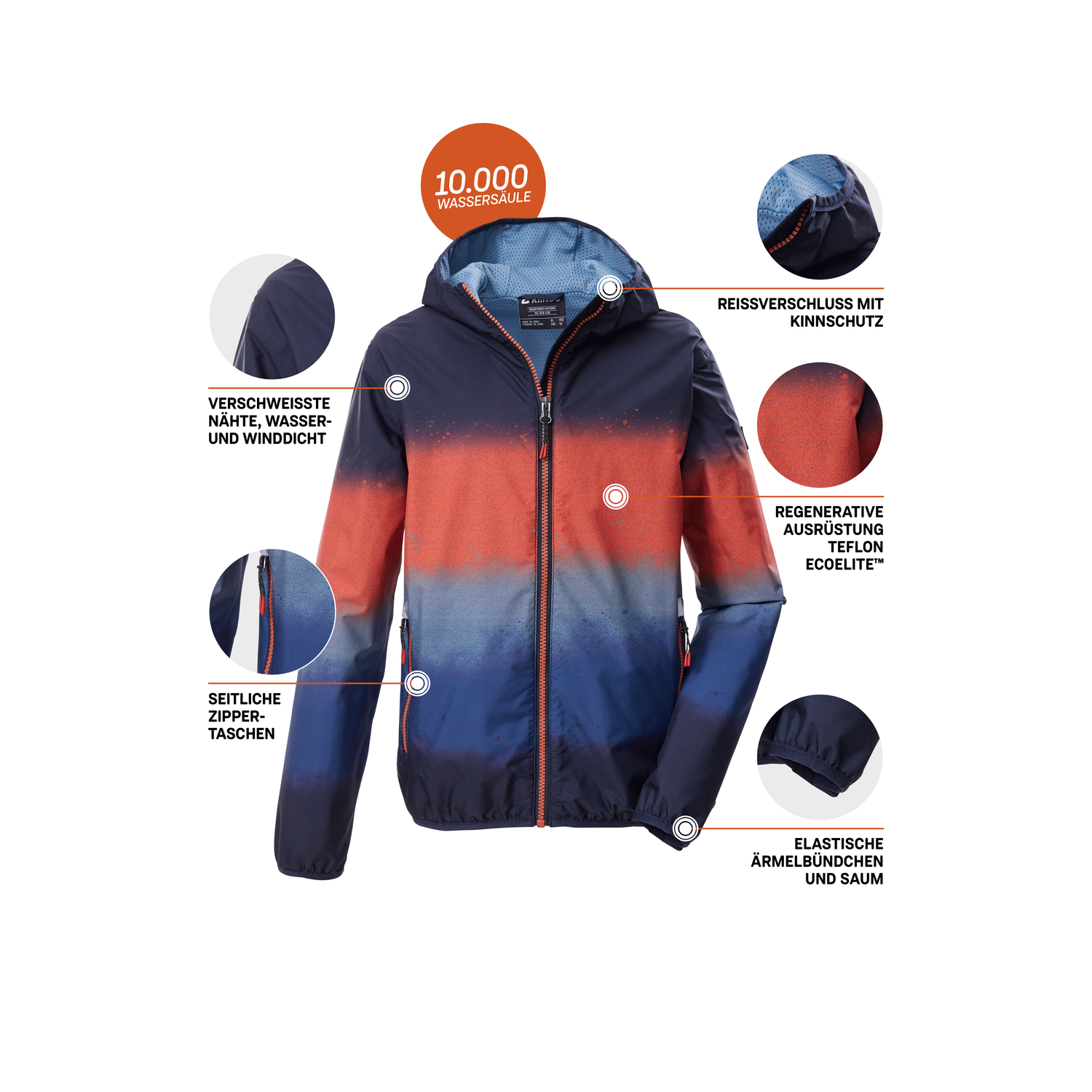 Kinder killtec Blau KOS 144 BYS JCKT 00814 176 Funktionsjacke