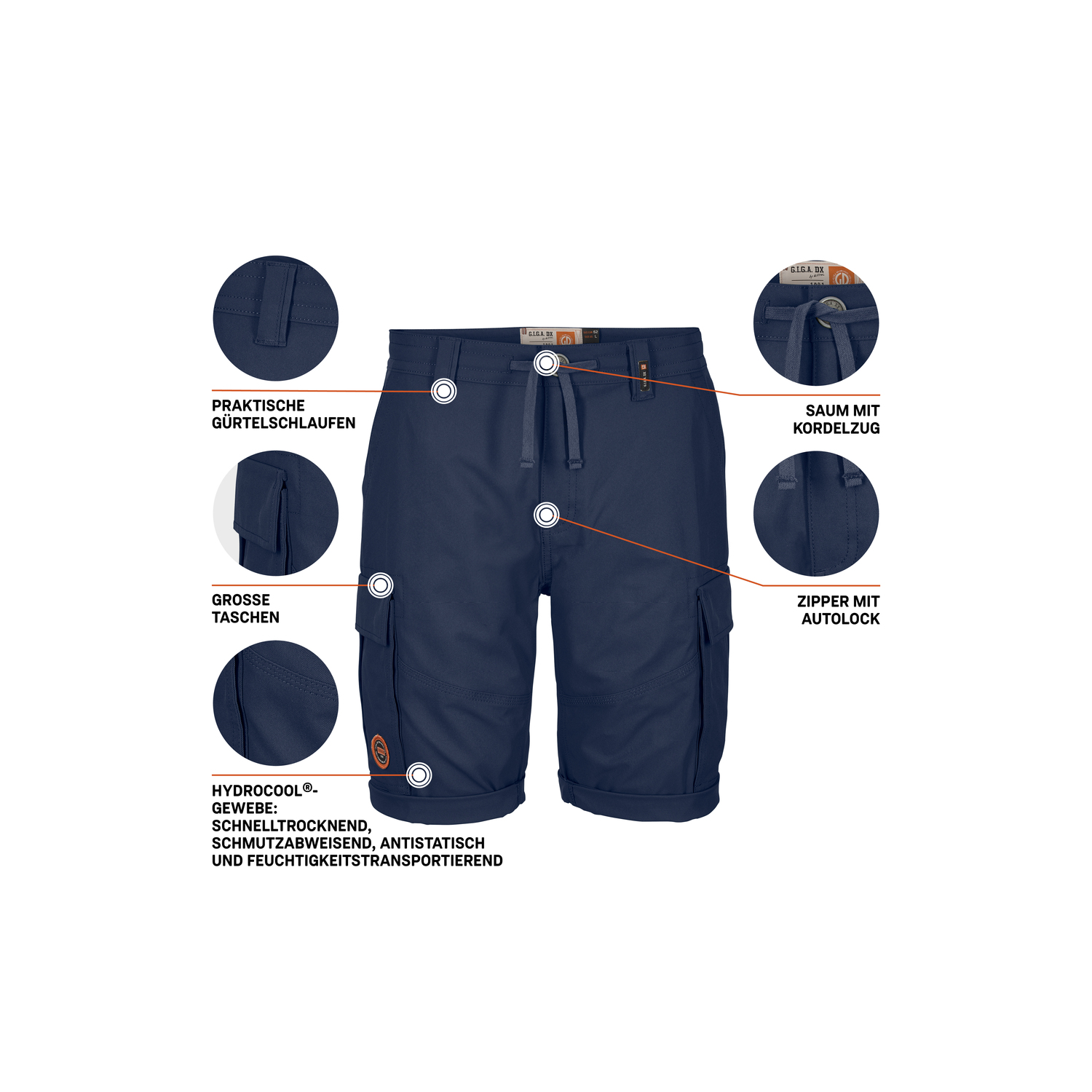 Herren G.I.G.A. DX by killtec Blau GS 11 MN BRMDS 00860 60 Bermuda