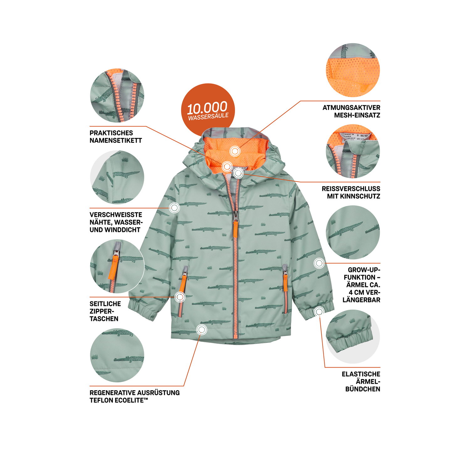 Minis first instinct by killtec Grün FIOS 25 MNS JCKT 00737 122/8 Funktionsjacke