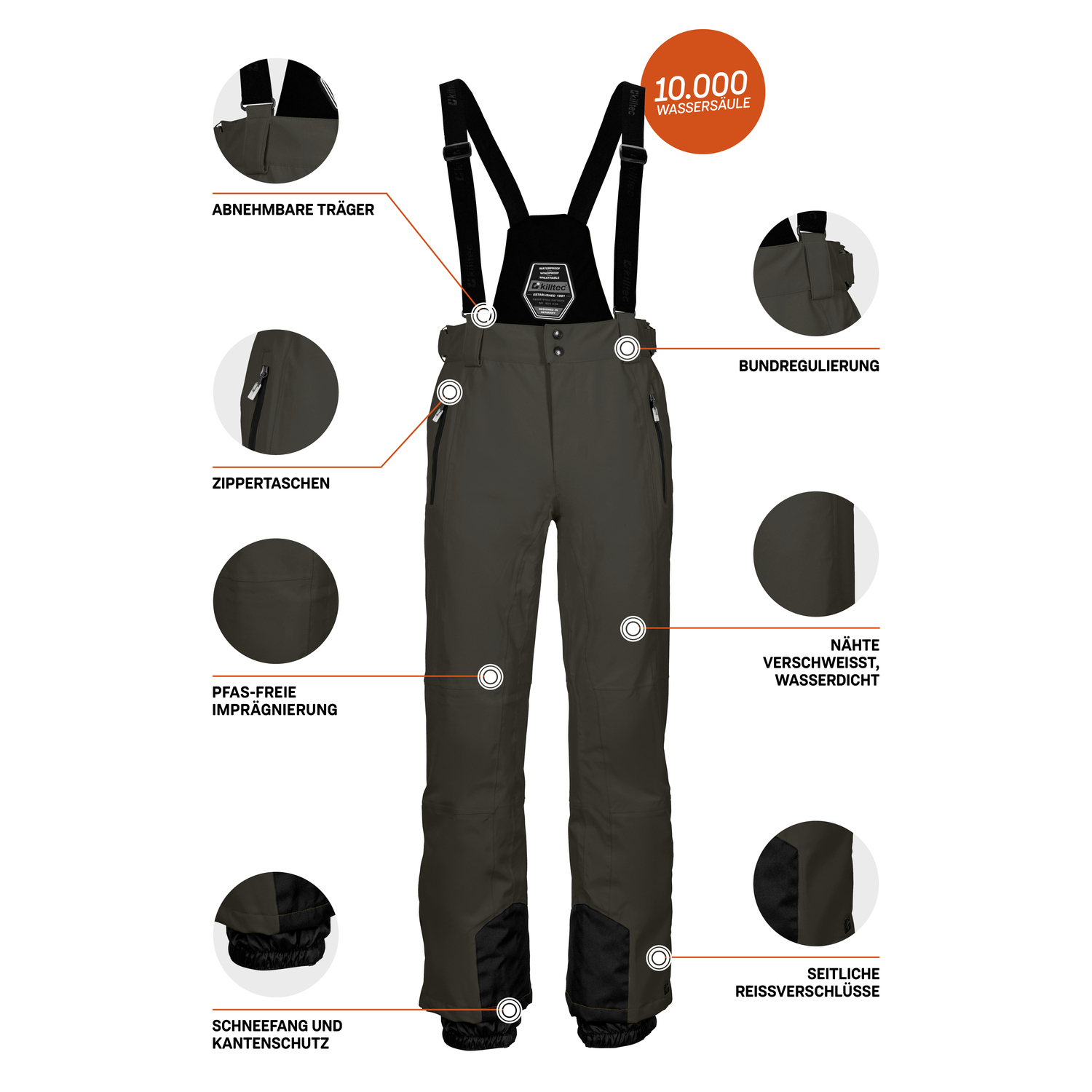 Herren killtec Dunkeloliv