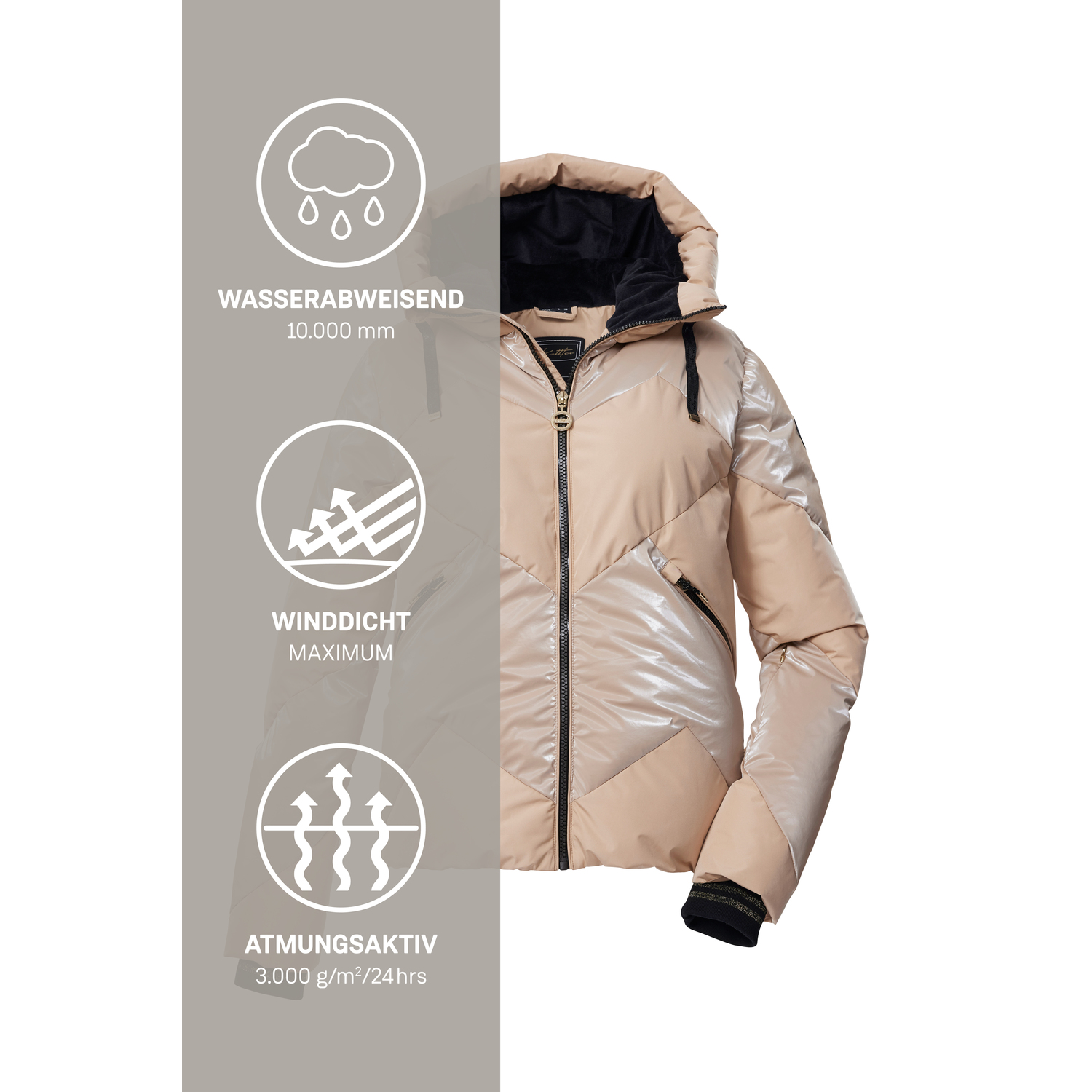 Damen killtec Beige KSW 113 WMN SKI QLTD JCKT 00314 46 Funktionsjacke