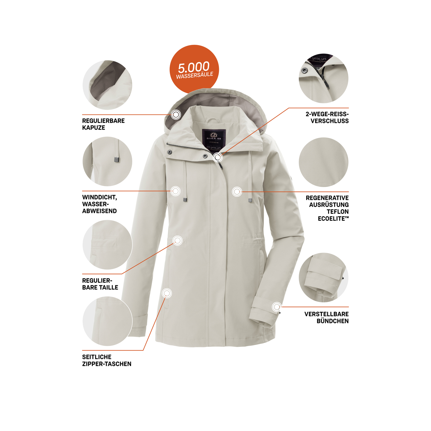 Damen G.I.G.A. DX by killtec Beige GS 106 WMN JCKT 00106 50 Funktionsjacke