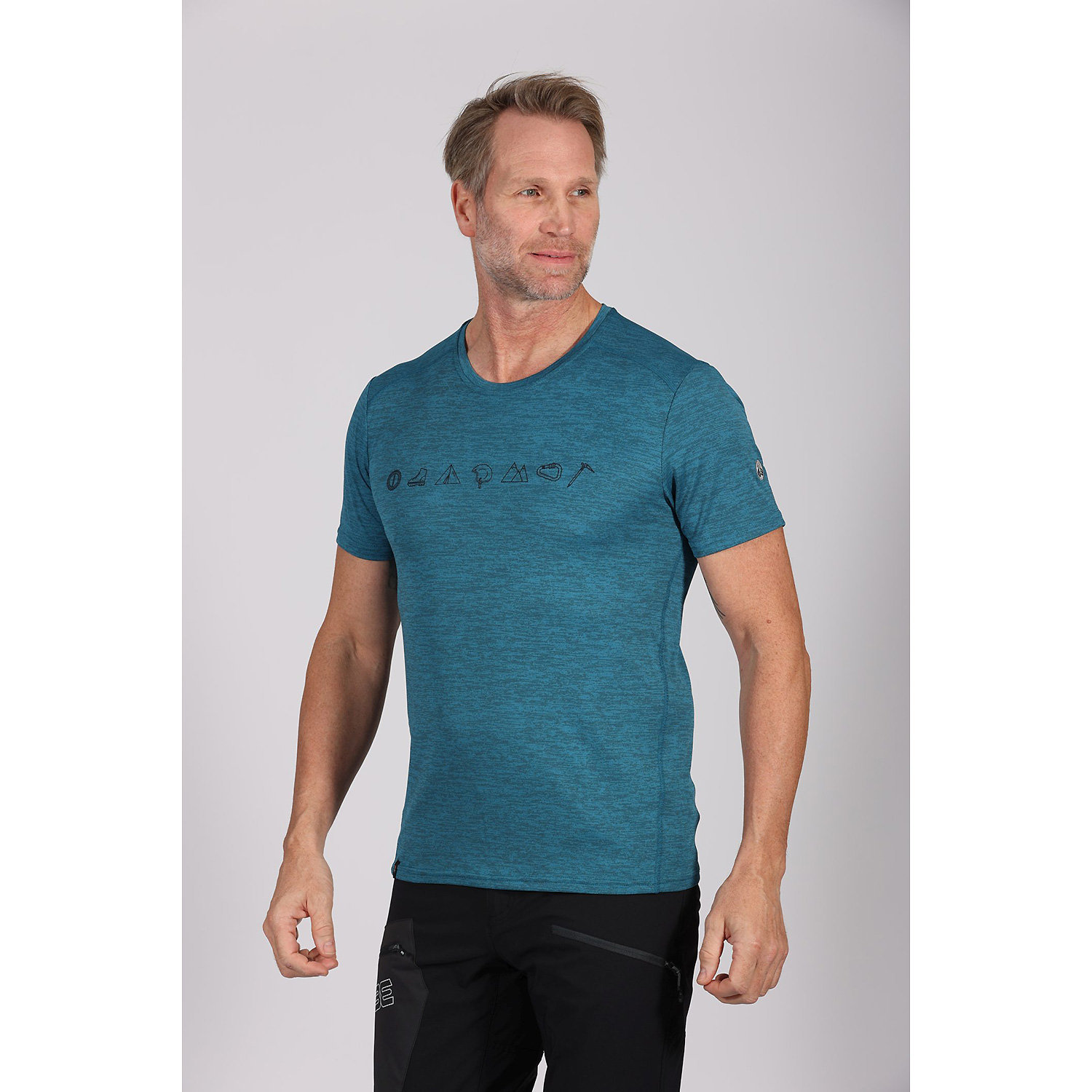 Herren Maul Sport Steingrau Grinberg fresh-1/2 T-Shirt+Pri 49 56 Shirt