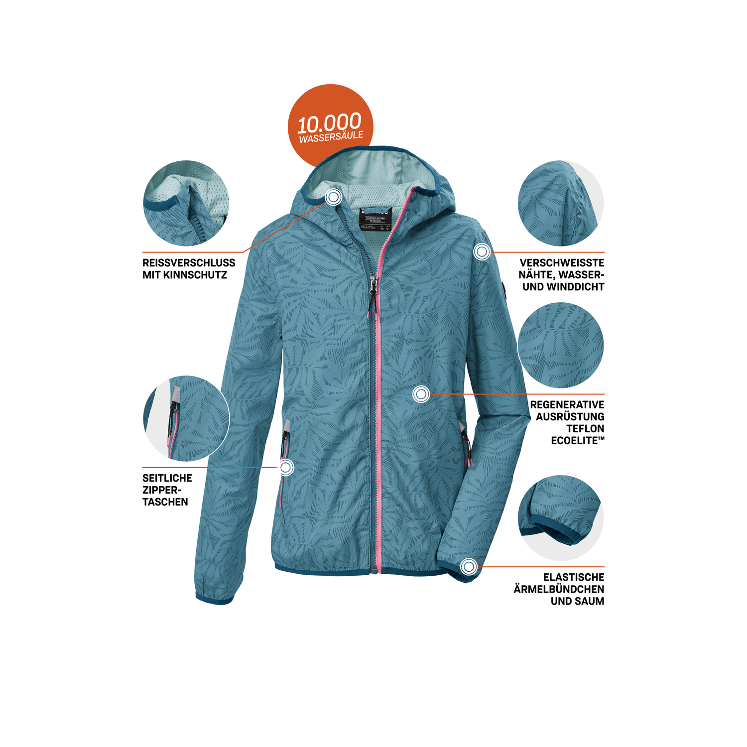 Kinder killtec Blau KOS 163 GRLS JCKT Funktionsjacke