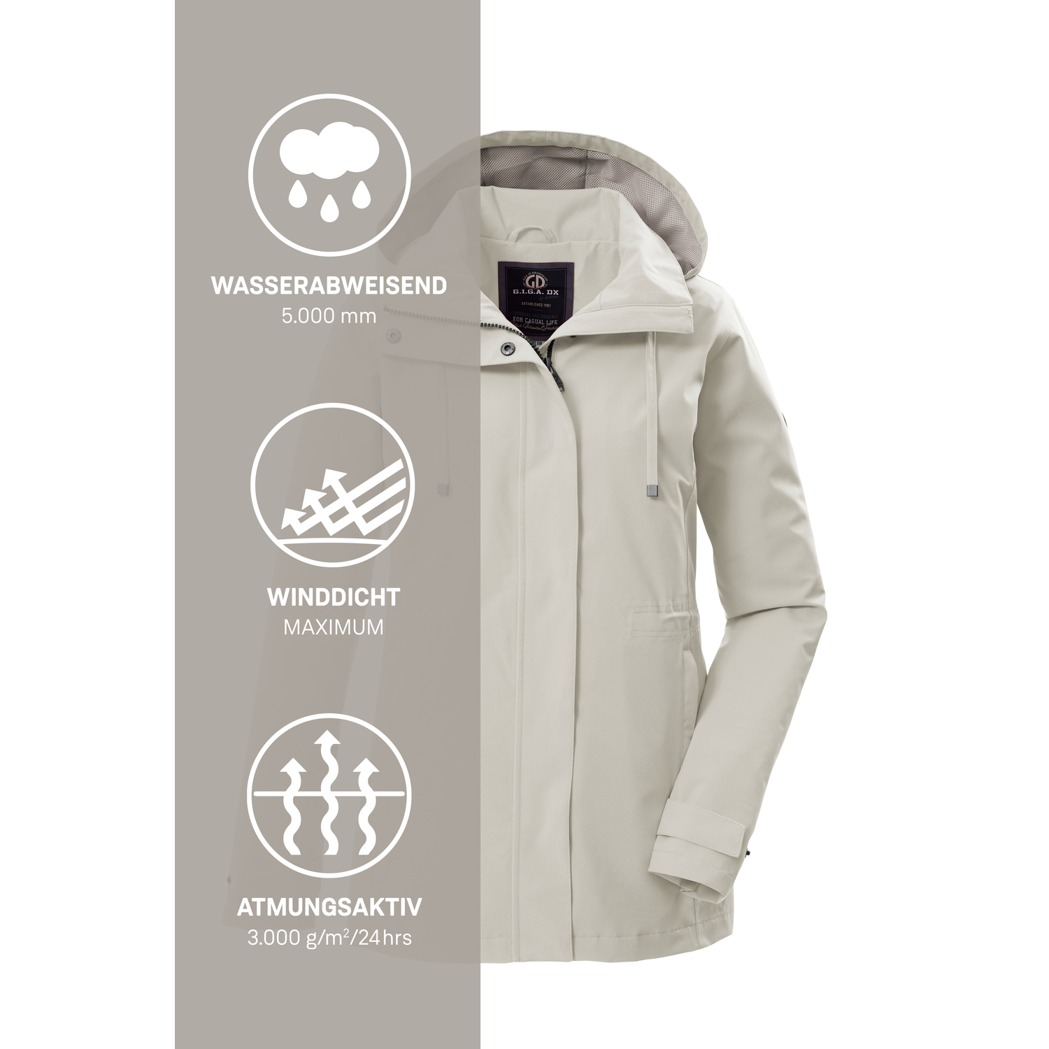 Damen G.I.G.A. DX by killtec Beige GS 106 WMN JCKT 00106 50 Funktionsjacke